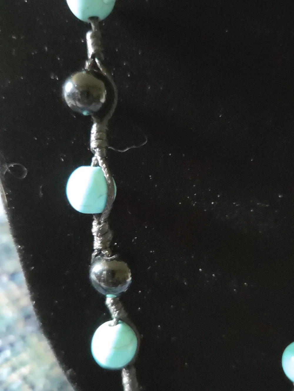Paparazzi Blue Turquoise & Black Lava Bead Desert Guide Necklace. NWOT. Unisex.